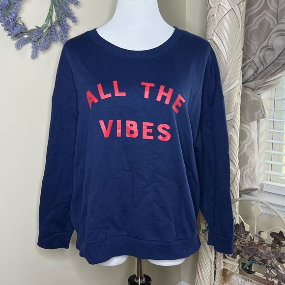 Express all the vibes graphic sweatshirt long sleeve B8-5